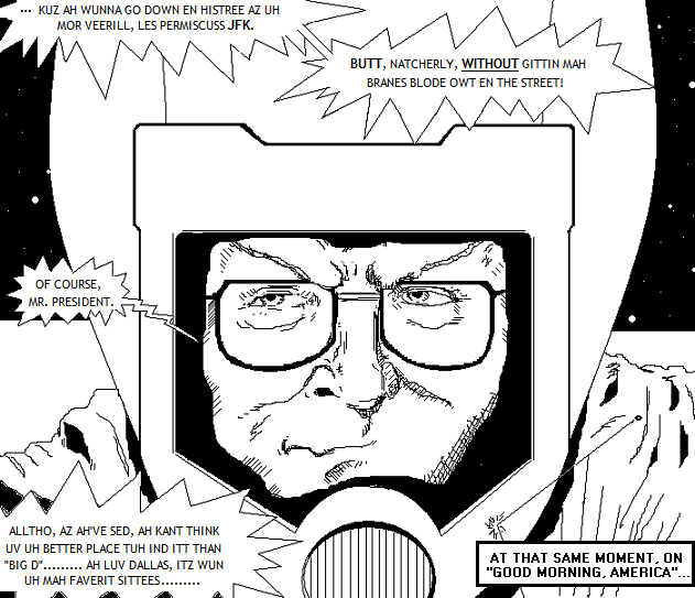 Face of Dick Cheney in astronaut helmet