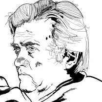 Steve Bannon's head in left profile